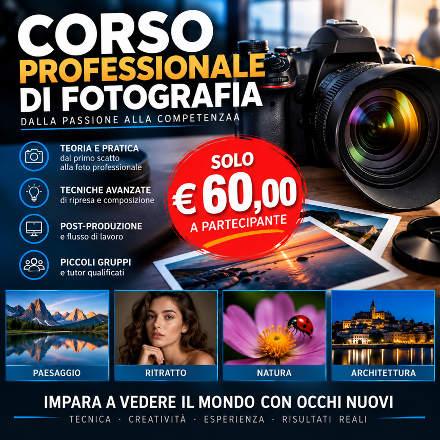 corso professionale di fotografia a â¬60 corso professionale di fotografia a â¬60