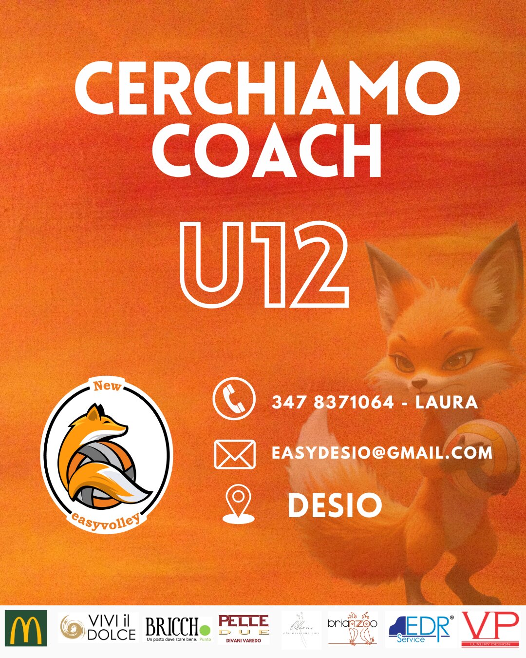 Cerchiamo coach U12