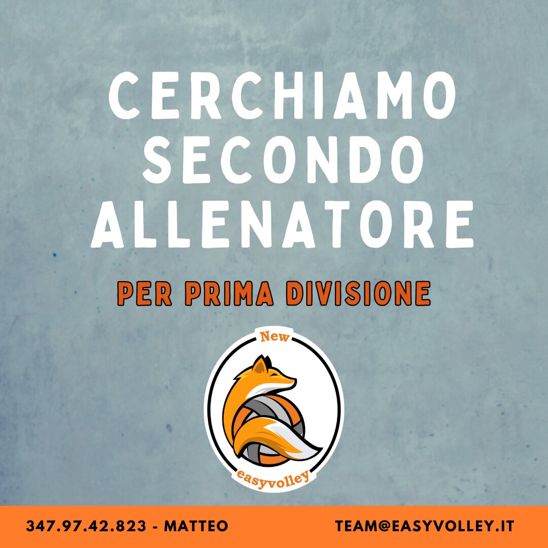 Easyvolley Desio cerca secondo allenatore per Prima Divisione