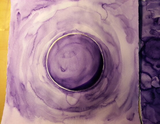 Violet watercolour, 2014