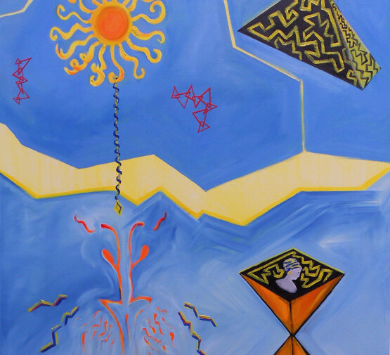 Time travel/Viaggio nel tempo oil on canvas/olio su tela, 100 x 70 cm, 2014