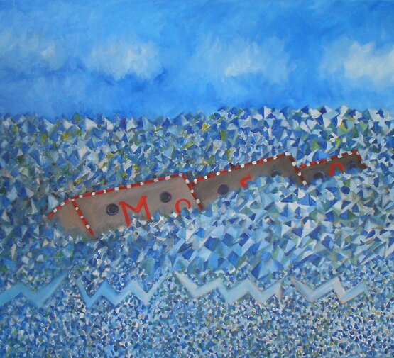 Mose oil on canvas/olio su tela, 100 x 70 cm, 2014