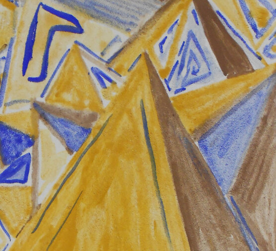 Pyramids/Piramidi affresco su pannello/fresco on panel, 2011