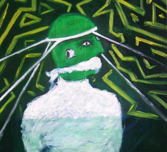 Gagged/Imbavagliato oil on canvas/olio su tavola, 2011