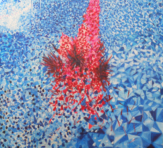 Explosion/Esplosione oil on canvas/olio su tela, 100 x 70 cm, 2016