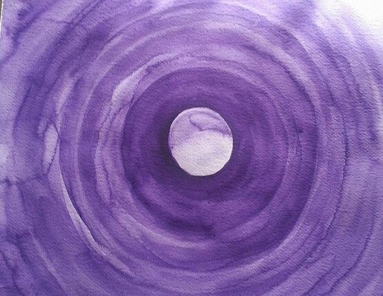 Violet watercolour, 2014