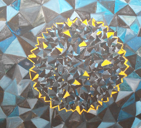 Eclipse/Eclissi oil on canvas/olio su tela, 50 x 70 cm, 2016