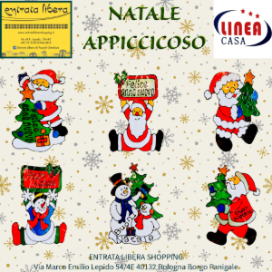 Adesivi stickers in gel natalizio LINEA CASA 35x40cm EAN 8532105136831 ENTRATA LIBERA SHOPPING Via Marco Emilio Lepido 54/4E 40132 Bologna Borgo Panigale