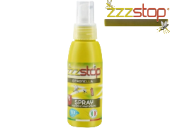 Spray corpo 100ml ZZZSTOP Fragranza Citronella EAN 8026162001831 ENTRATA LIBERA SHOPPING Via Marco Emilio Lepido 54/4E 40132 Bologna Borgo Panigale