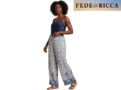 Pantaloni estivi donna FEDE@RICCA Blu A-526# ENTRATA LIBERA SHOPPING di Gianluca Fazioli via Marco Emilio Lepido 54/4E 40132 Bologna Borgo Panigale
