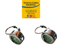 Orecchini in metallo con brillantini in plastica color acqua marina a forma di cuore FASHION EARRINGS ENTRATA LIBERA SHOPPING Via Marco Emilio Lepido 54/4E 40132 Bologna Borgo Panigale