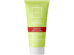 Tubetto verde di Crema per il corpo Balsamo del Cavallo Lady Venezia da 100 ml con tappo bianco e bande con scritte bianche e rosse. ENTRATA LIBERA SHOPPING via Marco Emilio Lepido 54/4E 40132 Bologna Borgo Panigale