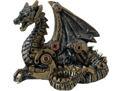 Statuina di cucciolo di drago meccanico in stile steampunk Nemesis Now (misura 11 cm), caratterizzata da dettagli metallici, ingranaggi, placche imbullonate e ali spiegate. Il negozio si trova a Bologna, in Via Marco Emilio Lepido 54/4E. Statuina di cucciolo di drago meccanico in stile steampunk Nemesis Now (misura 11 cm), caratterizzata da dettagli metallici, ingranaggi, placche imbullonate e ali spiegate. Il negozio si trova a Bologna, in Via Marco Emilio Lepido 54/4E.