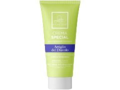 Tubetto di crema corpo Special all'Artiglio del Diavolo Lady Venezia da 100 ml, di colore verde chiaro con scritte bianche e fascia viola centrale. ENTRATA LIBERA SHOPPING via Marco Emilio Lepido 54/4E 40132 Bologna Borgo Panigale
