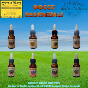 Oli essenziali 15ml I PROFUMI DELLA NATURA Bottiglietta con il contagocce EAN 8025978006108 ENTRATA LIBERA SHOPPING Via Marco Emilio Lepido 54/4E 40132 Borgo Panigale