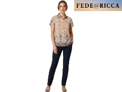 Camicia estiva donna FEDE@RICCA Beige Modello A-526# ENTRATA LIBERA SHOPPING di Gianluca Fazioli via Marco Emilio Lepido 54/4E 40132 Bologna Borgo Panigale