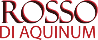 logo rosso di aquinum tracciato