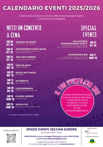concerti ott 25-gennaio 26