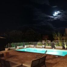 Piscina in notturna
