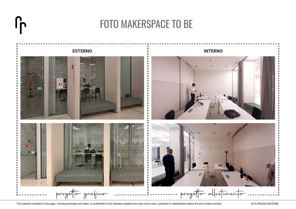 makerspace interior design, multifunctional space design, design spazi polifunzionali, laboratorio creativo il pertini cinisello, progettazione interni laboratorio creativo, design interni polifunzionali milano