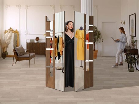 innovative partition screen design, wooden partition screen design, home accessories designer, mirror and coat hanger italian design, italian furniture design studio, italian furniture designer, temporary luxury dressing room, dressing room designer, room divider designer, bespoke hanging rack design, bespoke room divider designer, malta cross inspired room divider, unique office partitioning screen