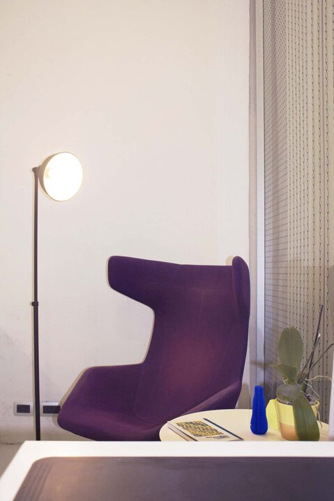 makerspace interior design, multifunctional space design, design spazi polifunzionali, laboratorio creativo il pertini cinisello, progettazione interni laboratorio creativo, design interni polifunzionali milano