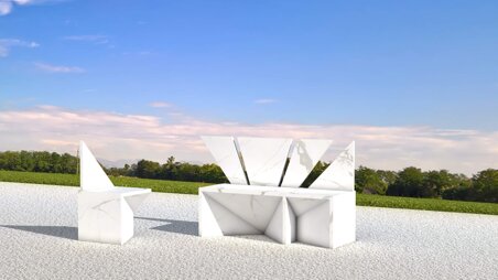 panchina marmo design, marble bench design, unique marble bench, modular marble seat design, marble product designer italy, italian marble bench design, motion graphic design milano, animazioni 2d designer milano, animazioni 3d designer milano, reel animati design, animazioni prodotto design, design prodotti scenografici, 