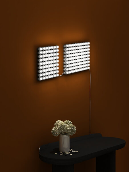 window light wall lamp, window light product design, pandemic conceived product design, pandemic design, collectible lamp design, italian collectible lamp, light art installation, italian product designer, product design studio milan, luminarie wall lamp, contemporary luminarie wall lamp
