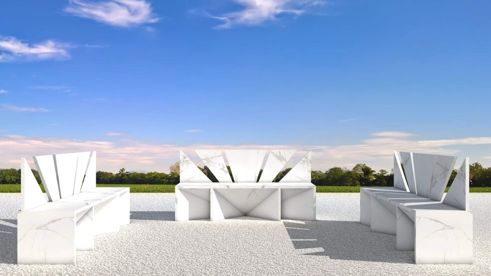 panchina marmo design, marble bench design, unique marble bench, modular marble seat design, marble product designer italy, italian marble bench design, motion graphic design milano, animazioni 2d designer milano, animazioni 3d designer milano, reel animati design, animazioni prodotto design, design prodotti scenografici, 