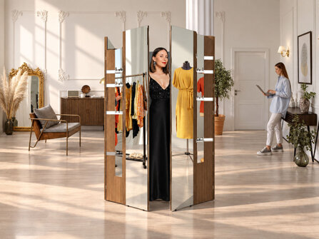 innovative partition screen design, wooden partition screen design, home accessories designer, mirror and coat hanger italian design, italian furniture design studio, italian furniture designer, temporary luxury dressing room, dressing room designer, room divider designer, bespoke hanging rack design, bespoke room divider designer, malta cross inspired room divider, unique office partitioning screen