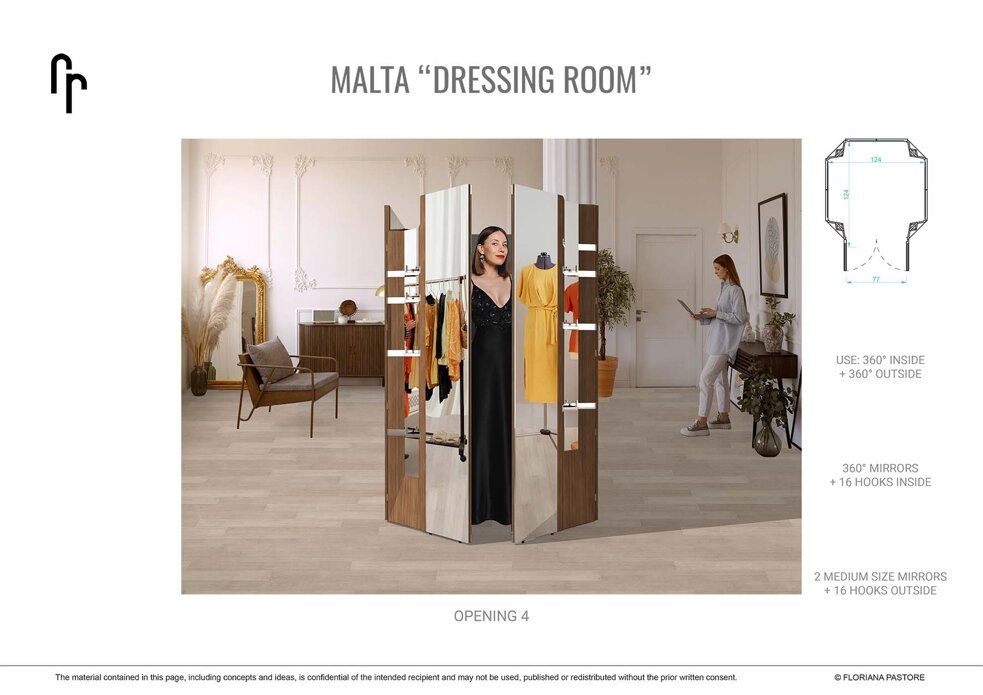 innovative partition screen design, wooden partition screen design, home accessories designer, mirror and coat hanger italian design, italian furniture design studio, italian furniture designer, temporary luxury dressing room, dressing room designer, room divider designer, bespoke hanging rack design, bespoke room divider designer, malta cross inspired room divider, unique office partitioning screen