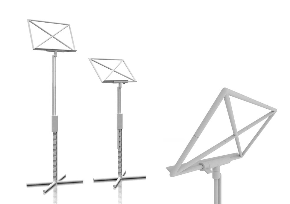villa pennisi music stand, villa pennisi concorso design, contemporary music stand design, music stand designer, italian music stand designer, music stand concept design