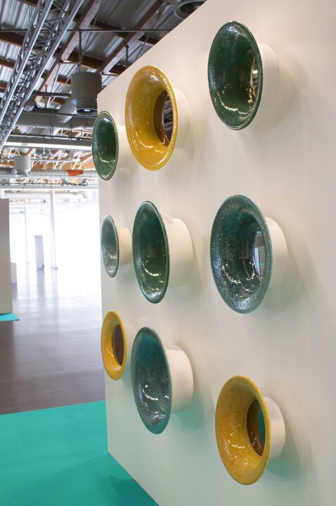 exhibition booth design, booth designer, made in mida mostra firenze, passaggi di stato mirrors exhibition, mostra dell'artigianato firenze, floriana pastore design product, floriana pastore design exhibition, montelupo fiorentino ceramics, italian contemporary ceramics, 