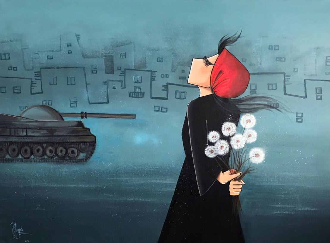 Talebani a Kabul, i graffiti di Shamsia Hassani si colorano in nero