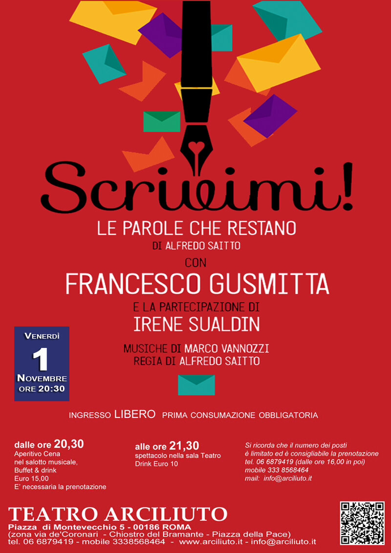 Lo spettacolo "Scrivimi - le parole che restano"