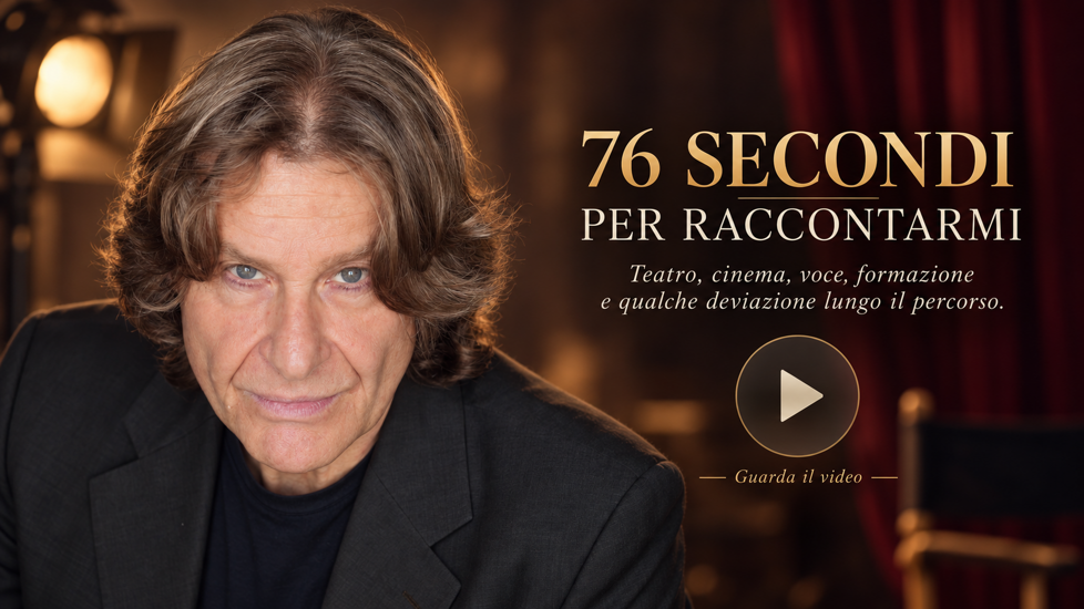 Francesco Gusmitta in una presentazione video tra teatro, cinema, voce e formazione Francesco Gusmitta in una presentazione video tra teatro, cinema, voce e formazione