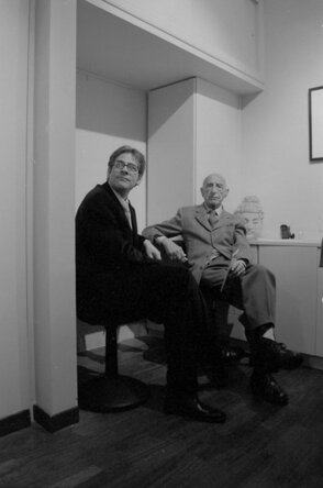 Gillo Dorfles con Eugenio Maria Falcone Editore
