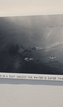 6) No one puts their children in a boat Inkjet pigment print of pinhole photo on Canson Baryta Photographique (37 x 106 cm)