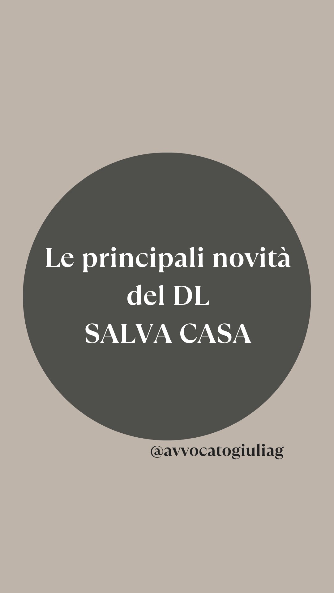 Decreto Legge SALVA CASA