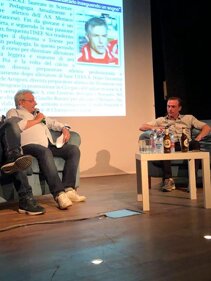 Gianni con Villiam Graffieti e Carlo Spignoli Ciclo di conferenze Tra cielo e terra