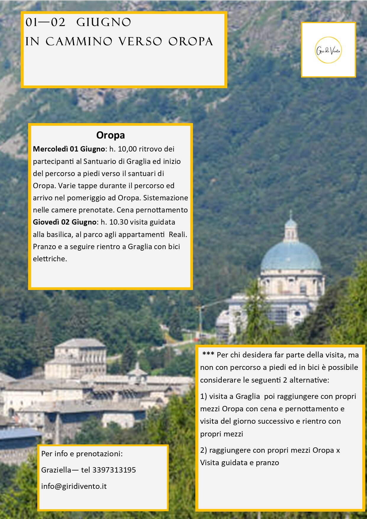 Trekking sul cammino di Oropa