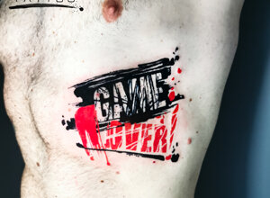 cover up tattoo copertura tatuaggio trash polka