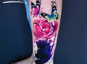 cover up tattoo copertura tatuaggio peonia fiori farfalla