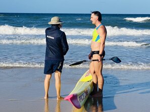 coaching surf ski surf lifesaving