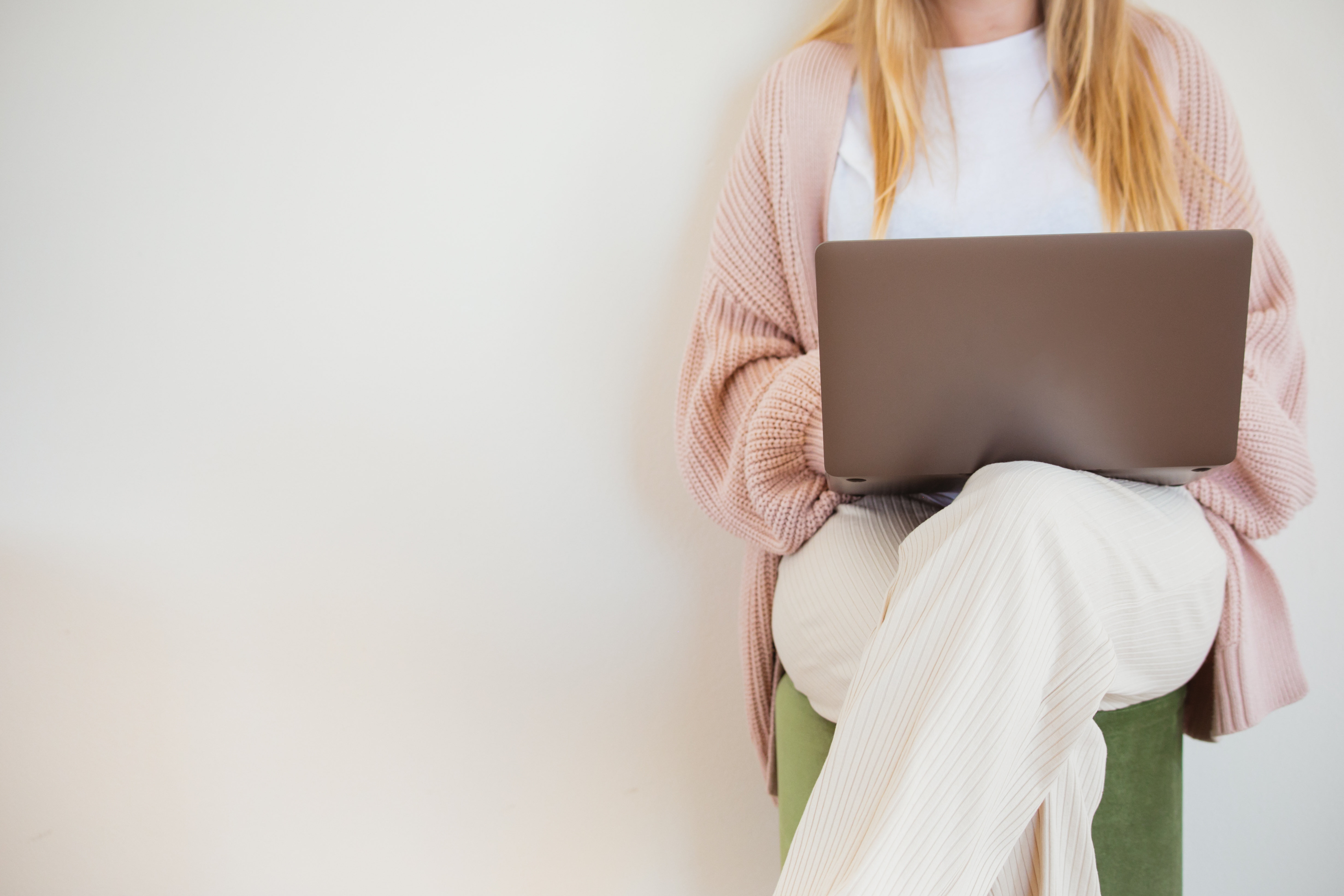 una donna in smart working
