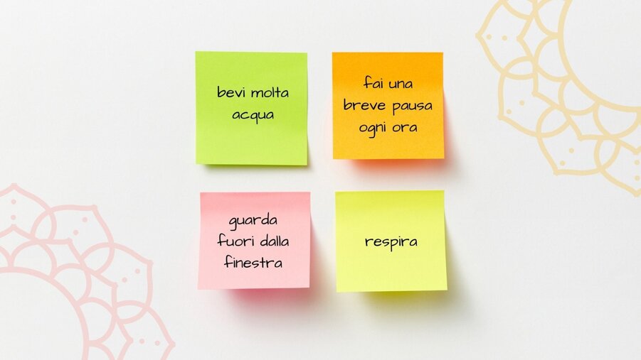 alcuni post-it motivazionali