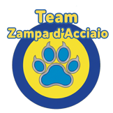 logo_team_zampa_d_acciaio_con_testo_due_linee_giallo_contorno_blu_1024x1024