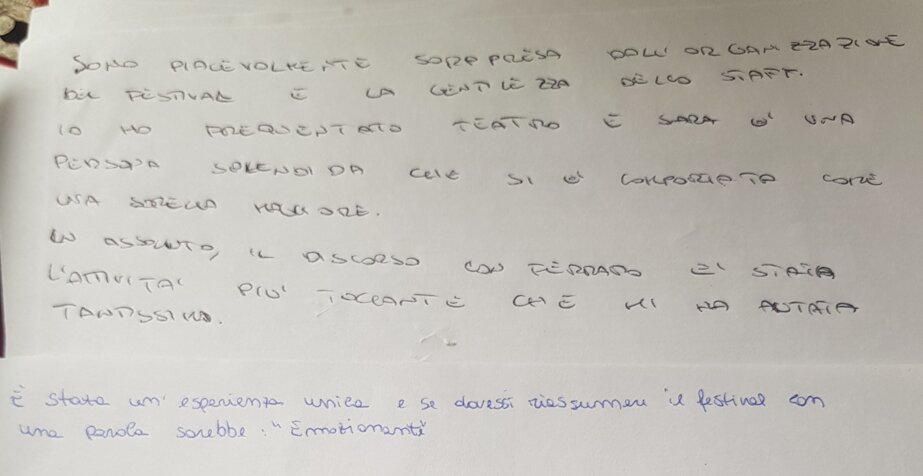 RECENSIONI STUDENTI HUMAN FESTIVLA