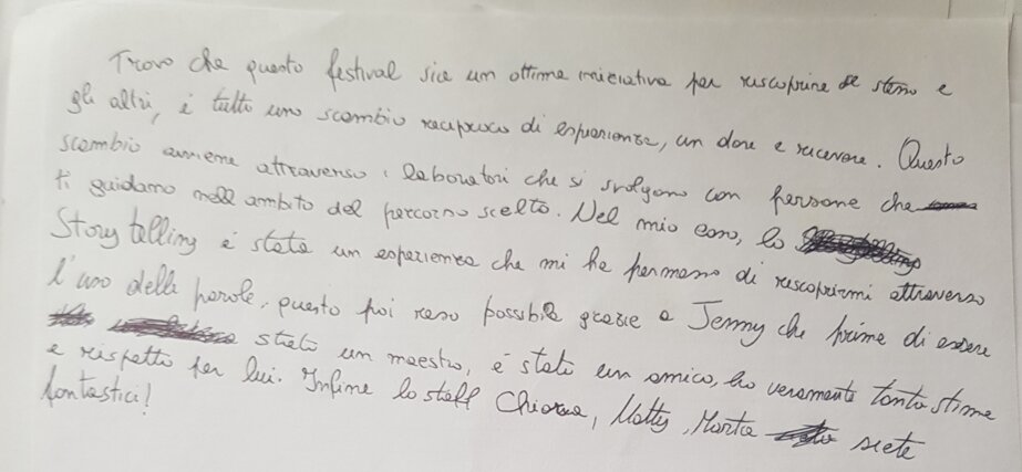 RECENSIONI STUDENTI HUMAN FESTIVLA