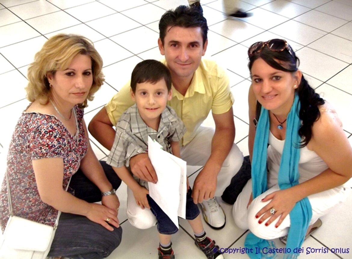 in aeroporto, con Carolina e zio Gani